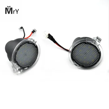 

White LED Side Car Mirror Puddle Light Lamp - Direct Replace - for Ford Explorer Mondeo Edge Taurus F-150 Pack of 2