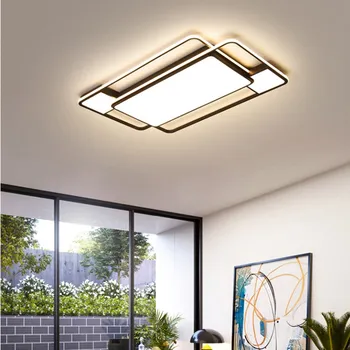 

Rectangle/square Modern Led Ceiling Lihgts for Living Room Bed Room Kitchen Lights Lampada Black Led Ceiling Lamp Light Fixtures