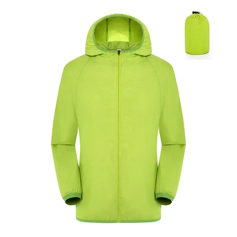 Loozykit женские куртки для бега с капюшоном быстросохнущие тонкие спортивные куртки повседневные утеплённая ветровка походные спортивные куртки одежда - Цвет: Green 21