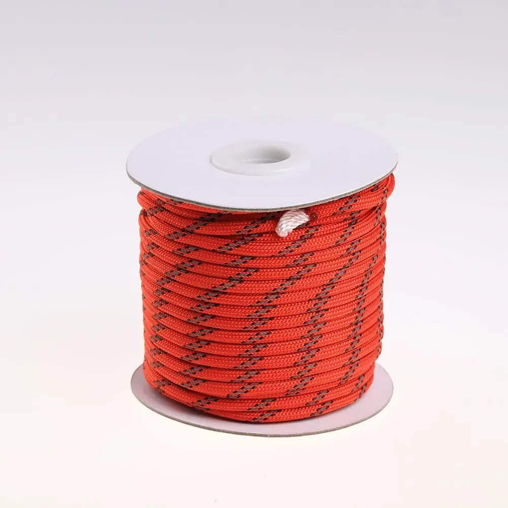 

20m Reflective Guyline Tent Rope Runners Rope Fluorescent Cord Reel Guy