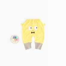 Детские однотонные штаны-шаровары с большими глазами для малышей Детские штаны для кормления От 1 до 3 лет с эластичной резинкой на талии