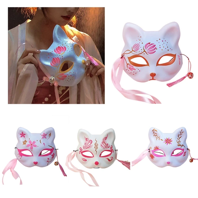 Hand Painted Updated Anbu Mask, Japanese Kitsune Fox Mask Full Face Thick  PVC for Cosplay Costume - AliExpress