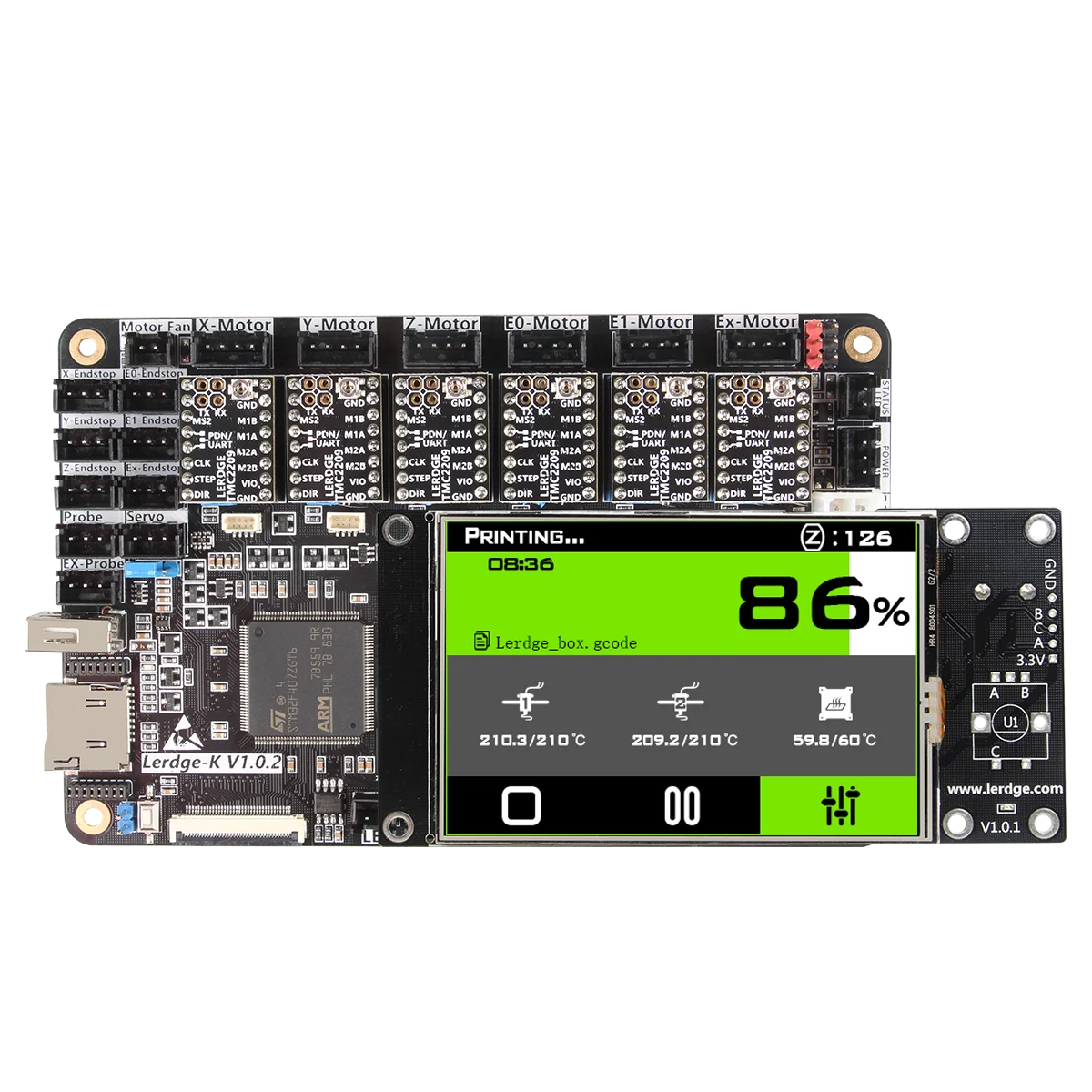 Arm 32 bit. Tmc2209 lerdge. плата управления 3d принтер arm вывод на дисплей.
