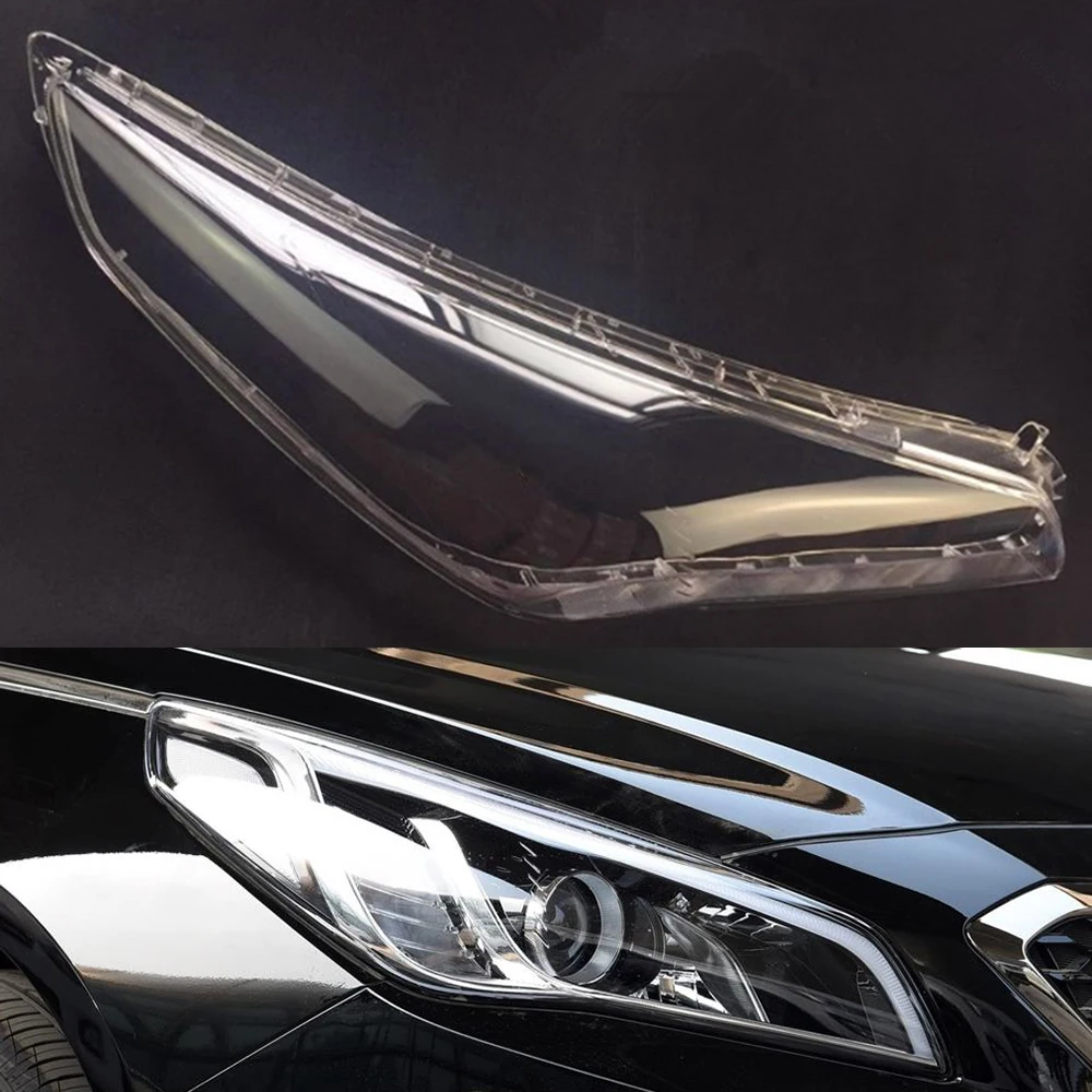 Для hyundai Sonata крышка фары автомобиля фары объектив замена прозрачное стекло Передняя Авто оболочка Крышка - Цвет: Passenger Sider