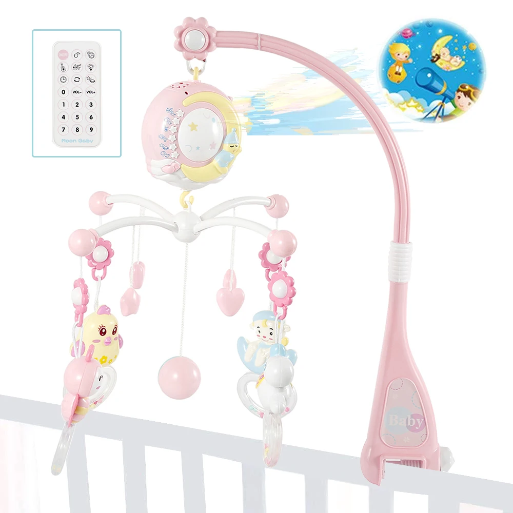

Baby Rattles Crib Mobiles Toy Holder Rotating Mobile Bed Bell Musical Box Projection 0-12 Months Newborn Infant Baby Toys