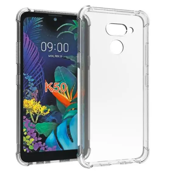 Прозрачный чехол для LG K50 K40 Q60 K12 Prime мягкий ТПУ гелевый защитный силиконовый