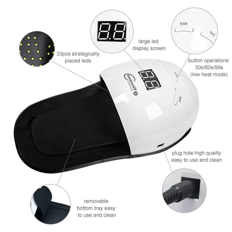 UV LED Lamp For Nail Dryer Manicure Nail Lamp 30LEDS UV Suitable for All Nail Polishes Gel Varnish Nail Professional Lamp 3