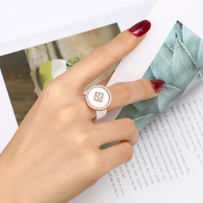 Big Oversize Women Rings Healthy Comforfit Never Fade Color Fashion Jewelry Gift CZ Crystal Women Rings