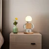 Creative Robot Table Light Nordic Modern White Wood Table Lamp LED Kids Baby Girl Boy Children Bedroom Bedside Mini Night Lights ► Photo 2/6