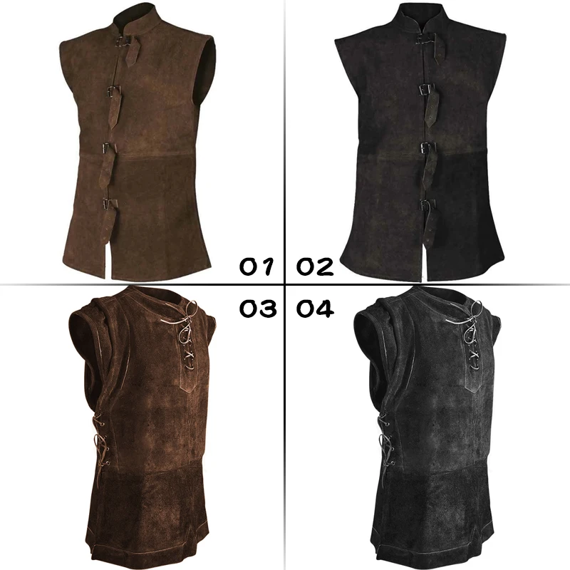 black medieval vest mens
