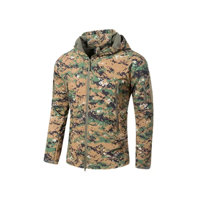 Армейская камуфляжная куртка для страйкбола, Мужская Военная тактическая куртка, зимняя водонепроницаемая флисовая куртка, ветровка, одежда для охоты - Цвет: 013