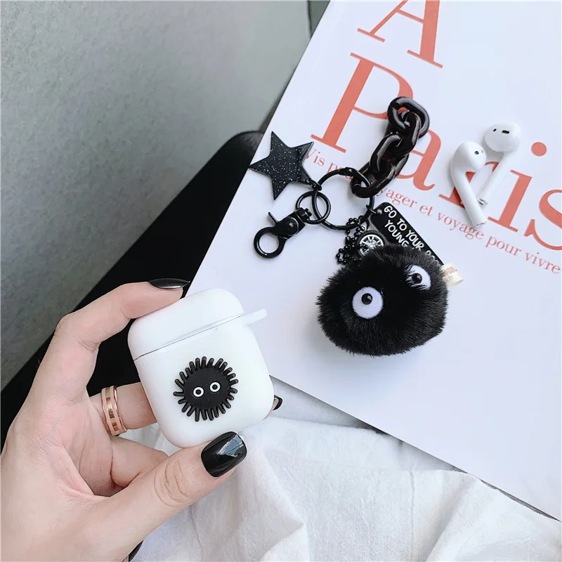 Bluetooth Wireless Earphone Case for AirPods for Air Pods Charging Box Keychain