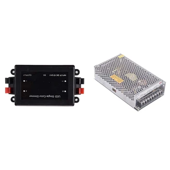 

1pcs DC 12V Single Color LED Dimmer Controller & 1pcs AC 110V / 220V to DC 24V 10A 240W Voltage Converter