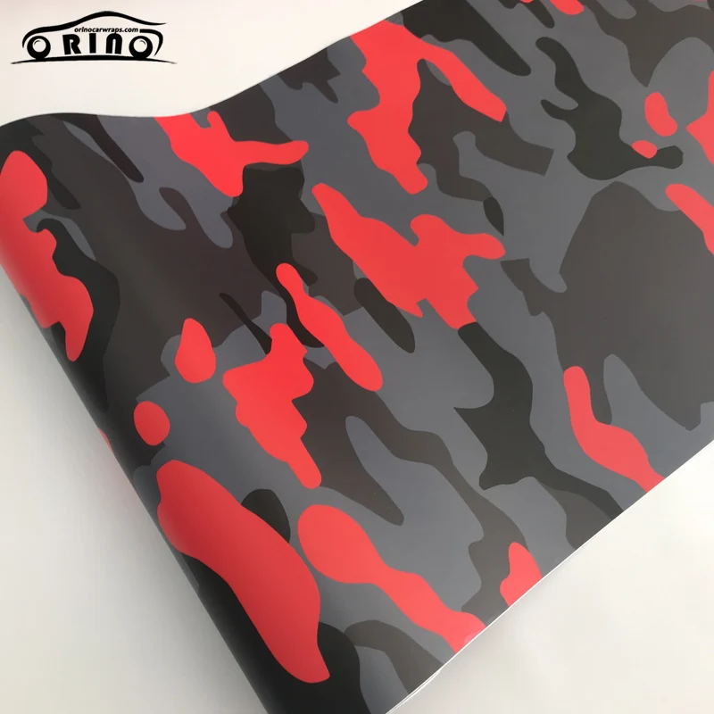 Black Grey Red Vinyl Sticker Wrap-1