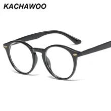 Kachawoo круглые очки оптические оправы женские заклепки зеленый синий ретро очки оправы для глаз мужские леопардовые аксессуары в стиле унисекс