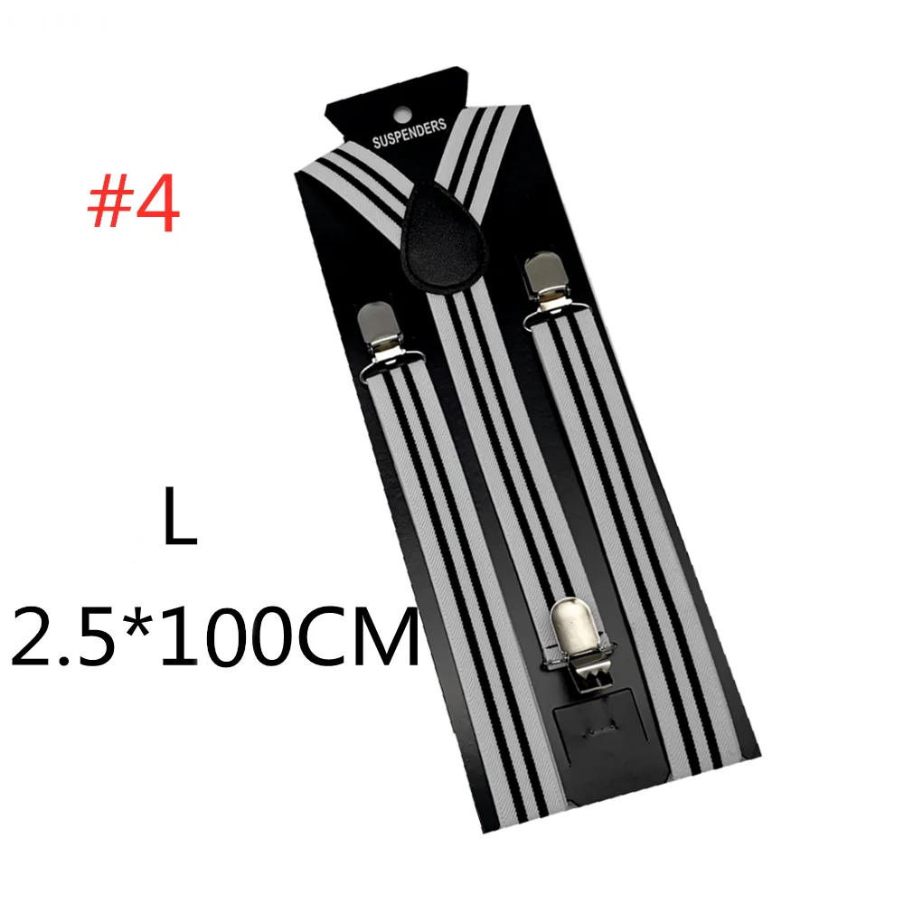 Color 4-100cm Новинка; подтяжки для мужчин, женщин, мальчиков и девочек; цвет красный, белый, Радужный; разноцветные подтяжки в полоску; подтяжки для взрослых и детей; Y-back; подтяжки - Цвет: Color 4-100cm