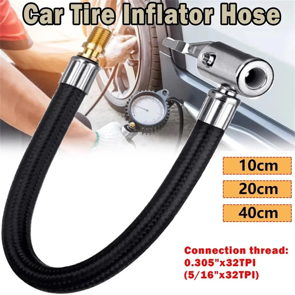 

Car Tire Air Inflation Hose Inflatable Pump Extension Tube Adapter Twist Tyre Air Connection Locking Air Chuck Bike Motorcycle