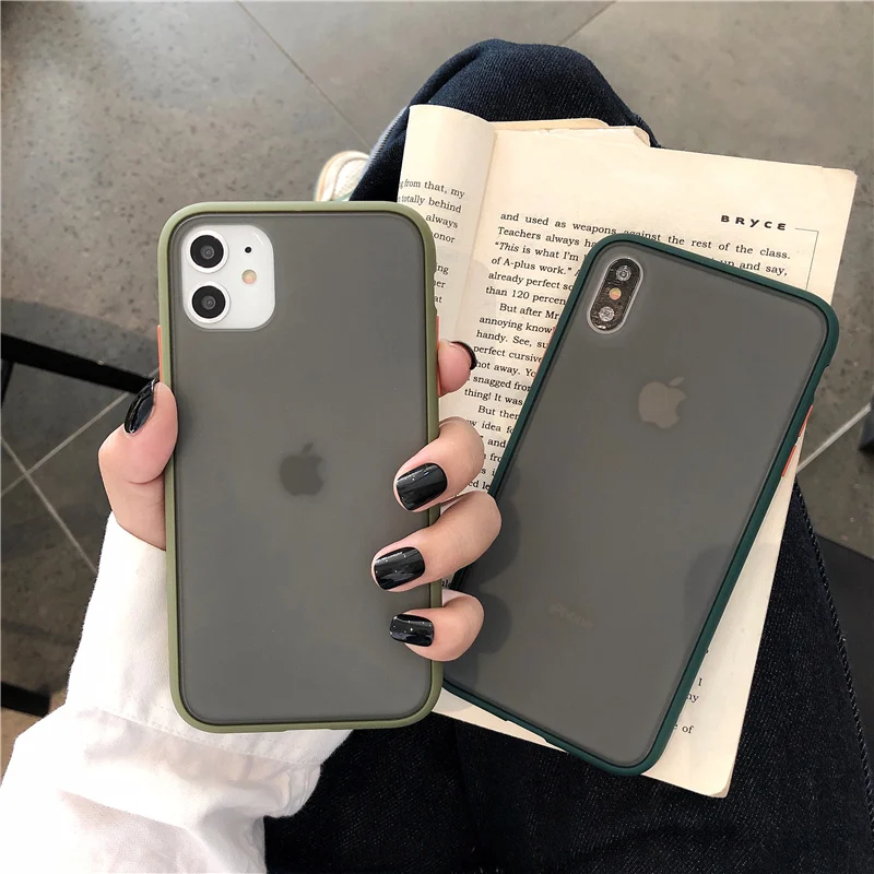 Чехол для iPhone X 11 Pro XR XS MAX 10 7 8 6s 6 Plus двойной цветной противоударный Гибридный