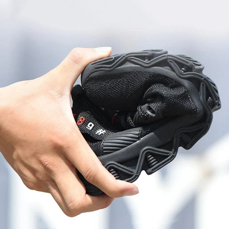 Indestructible Men's Construction Site Safety Shoes Smash-proof Steel Toe Cap Work Safety Boots Breathable Deodorant Sneakers 50