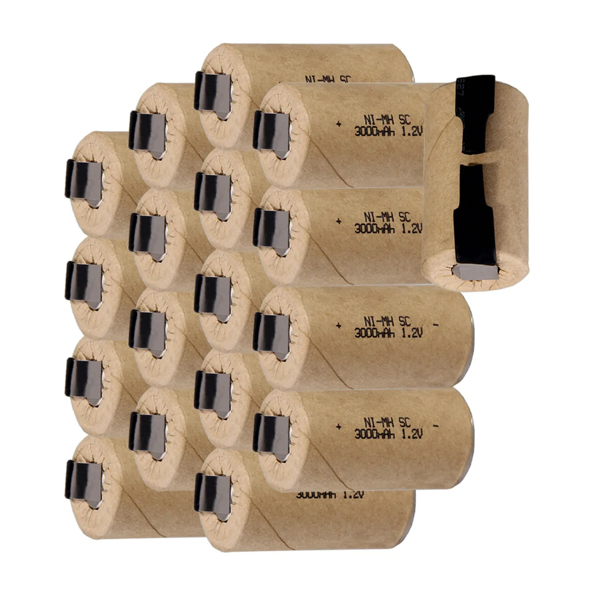 18 шт SC батареи 3000mah 1,2 v subc nimh батареи случайный цвет