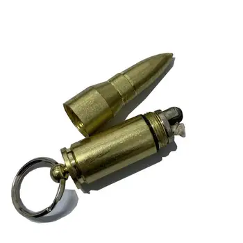 

2020 New Creative Bullet Flint Lighter Compact Kerosene Lighter Keychain Pendant Grinding Wheel Windproof Lighter