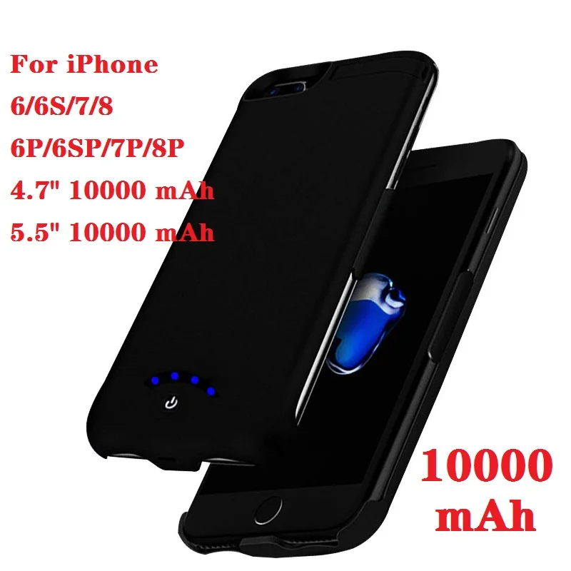 Лидер продаж 10000 мАч тонкий Ультратонкий чехол для зарядного устройства iPhone 8 7 6 s