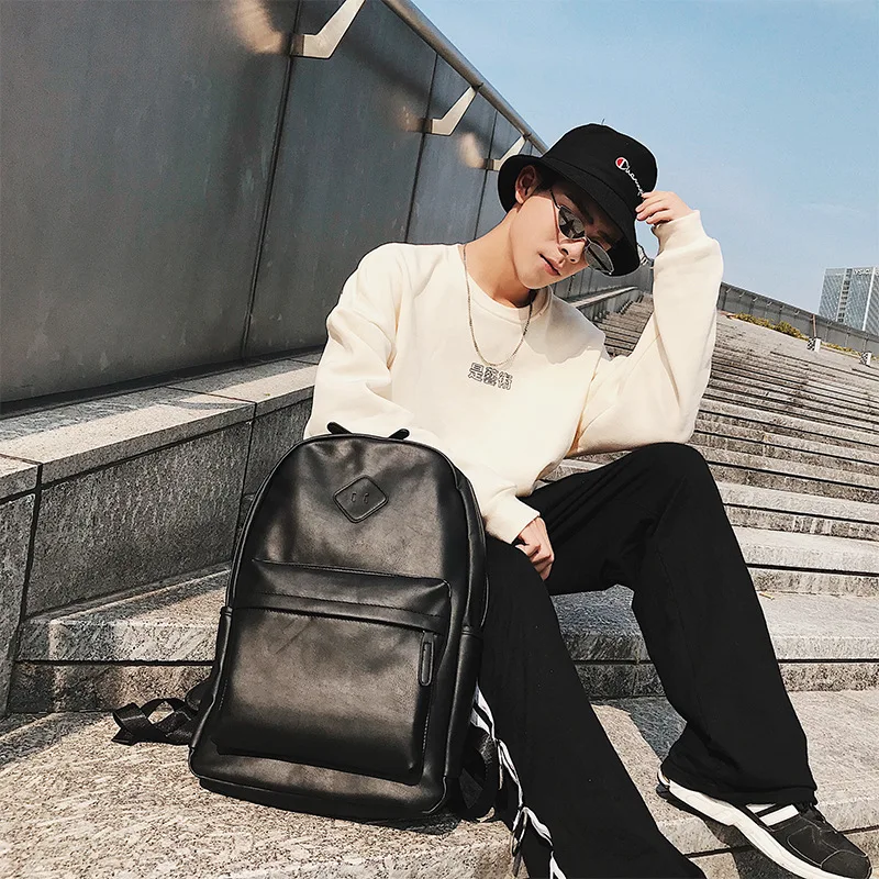 

JIULIN new brand Genuine leather cow skin leisure large men backpack high quality