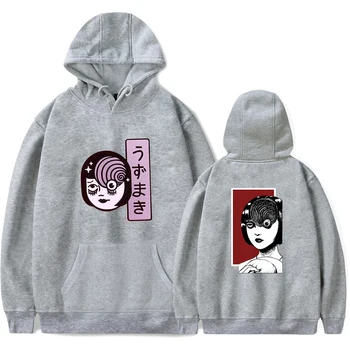 

Comfortable popular junji ito warm new hoodie ladies mens casual sweatshirts fashion autumn winter boys and girls gray pullovers