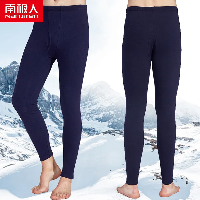 NANJIREN Winter Thermal Underwear For Men Cotton Thicken Long Johns Fashion Mens Leggings Tight Men Thermal Sleep Pants