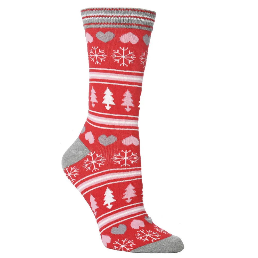 Зимние Модные рождественские носки унисекс забавные женские носки кавайные теплые носки Харадзюку с лосем, Сантой, рождественской елкой