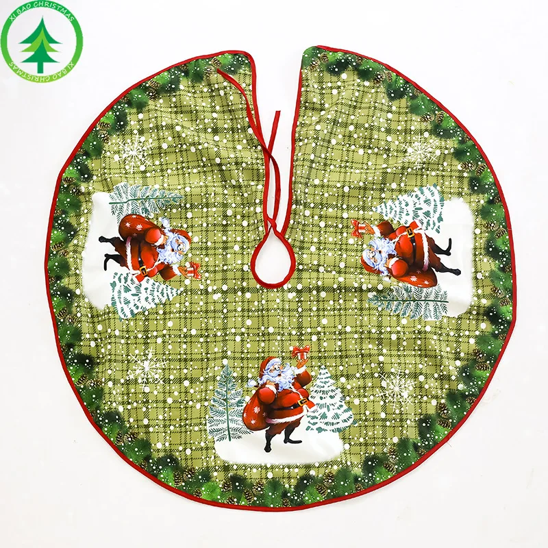 C New Christmas Decorations 90cm Non-woven Fabric Cartoon Christmas Tree Skirt Creative Decoration Pendant Ornament Explosion - Цвет: C