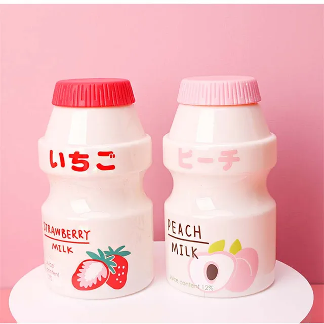 Kawaii Plastic Banana/Strawberry/Avocado/Peach Fruits Water Bottle 3