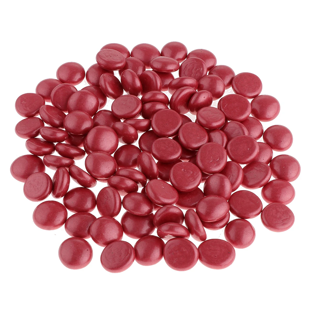 100Pcs Beautiful Table Scatters Marbles Balls Flat Bottom Fish Tank Pebbles Glass Crystal Stones Home DIY Crafts Supplies