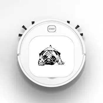 

Robot Vacuum Cleaner Intelligent Automatic Mopping Clean Robot for Hard Floor Carpet Funny Pattern Cute Pug Dog Creative
