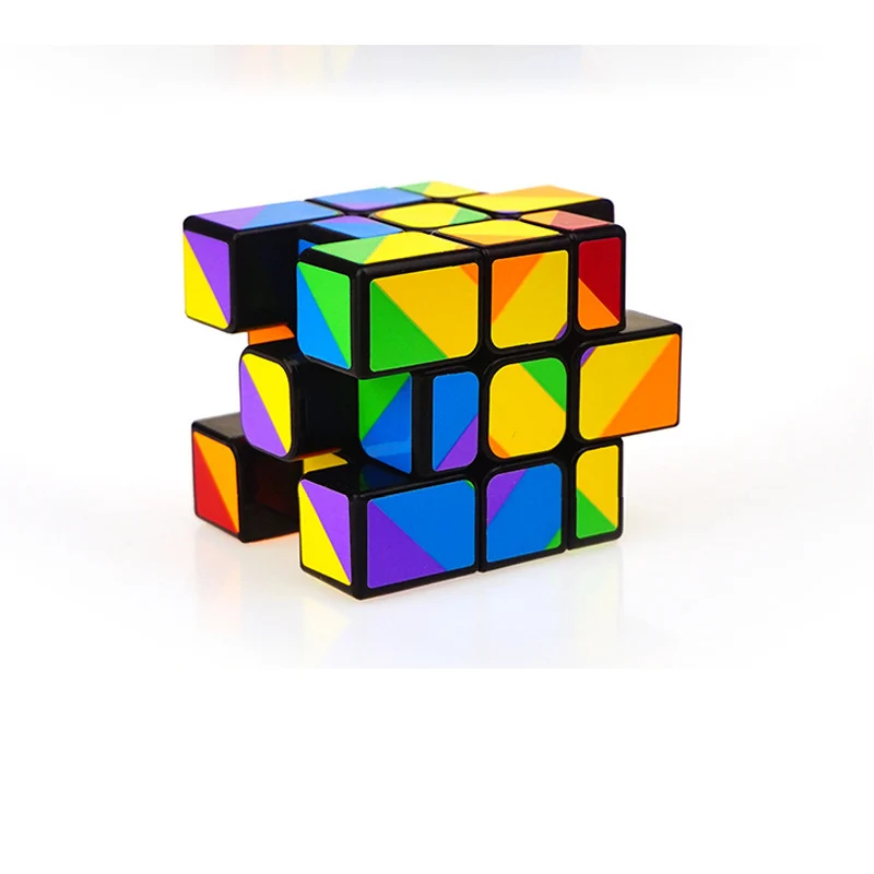 YJ скорость магический куб рубика профессиональная головоломка Образование странная форма 56 мм Радуга Цветные Кубики игра для детей magico Cubo игрушки подарок