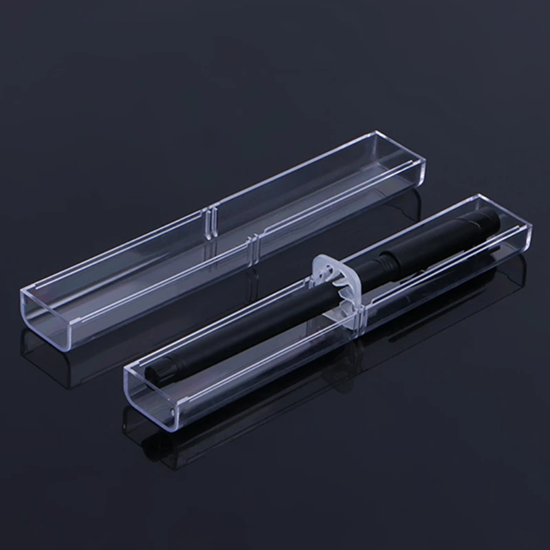 

Transparent Case Pen Holder Storage Box Stationery Organizer School Office Use