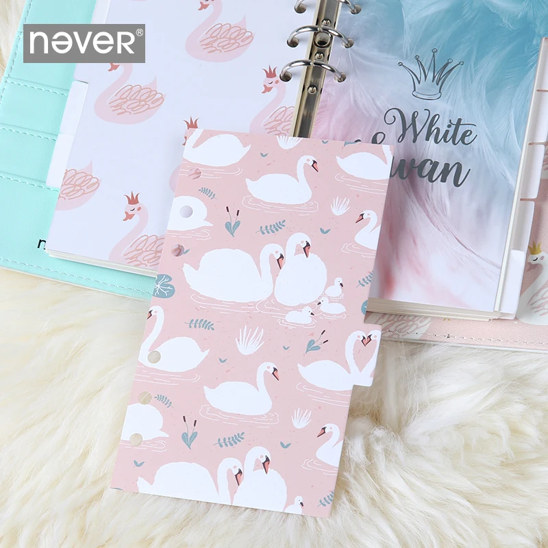 

Блокнот серии Never Swan, заполняющая бумага для указательных страниц, для планировщика Filofax, разделители для закладок, аксессуары для дневника, Подарочные Канцтовары