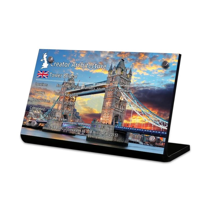 Details about   Acrylic Display Case For LEGO 10214 CREATOR Tower Bridge Fast shipping 