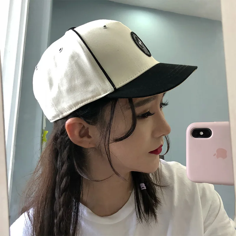 짧은 처마 접합 정점 모자 인 스트리트 오리지널 조수 브랜드 남성과 여성 캐주얼 귀여운 작은 처마 힙합 일본 야구