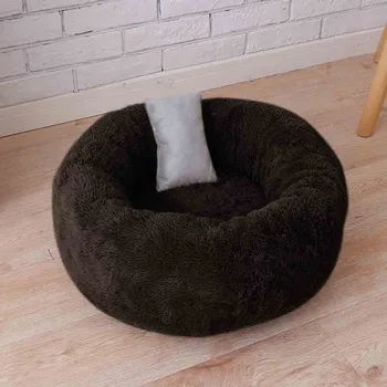 

Long Plush Super Soft Pet Cat Bed Kennel Dog Round Cat Winter Warm Sleeping Bag Puppy Cushion Mat Portable Cat Supplies 45