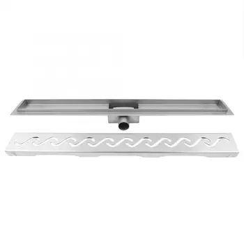 

Floor Drains 60cm Stainless Steel Liner Tile Floor Shower Drain for Bathroom Kitchen(Lateral Drainage) Sink Strainer