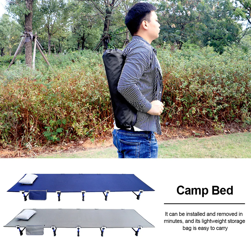 

Outdoor Folding bed Ultralight Camping Cot Bed Portable Compact for Travel Base Camp Hiking Mountaineering Camping Cot Bed