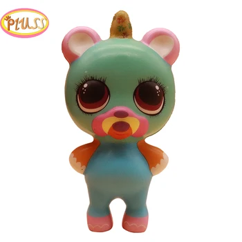 

New Jumbo Colorful Unicorn Animal Squishy Cute Bread Cake Scented Slow Rising Soft Squeeze Toy Fun for Kid Xmas Gift