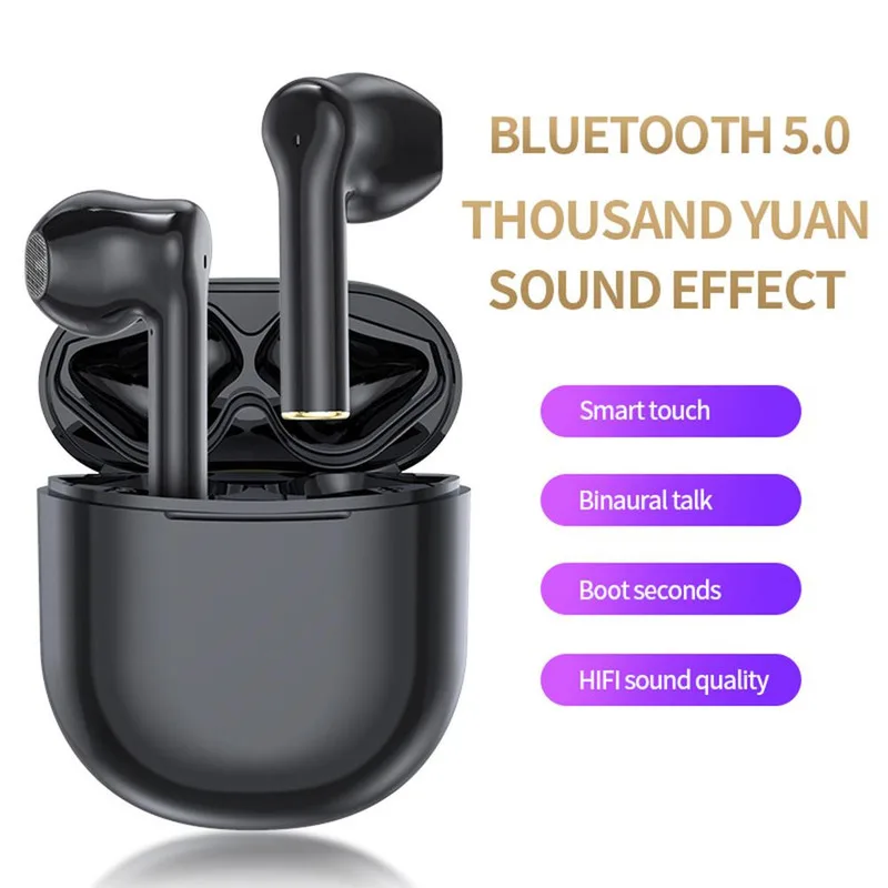 5 0 Bluetooth Sports Headset Portable TWS Bilateral Stereo HiFi Headset Battery Display Call Function with Charging Compartment
