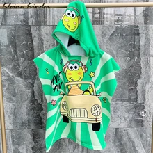 Children's Swimming Towels Dried Fast Beach Surf Poncho Boy Girl Hooded Cartoon Kids Bath Robe Pool Baby Swaddle Wrap Blankets