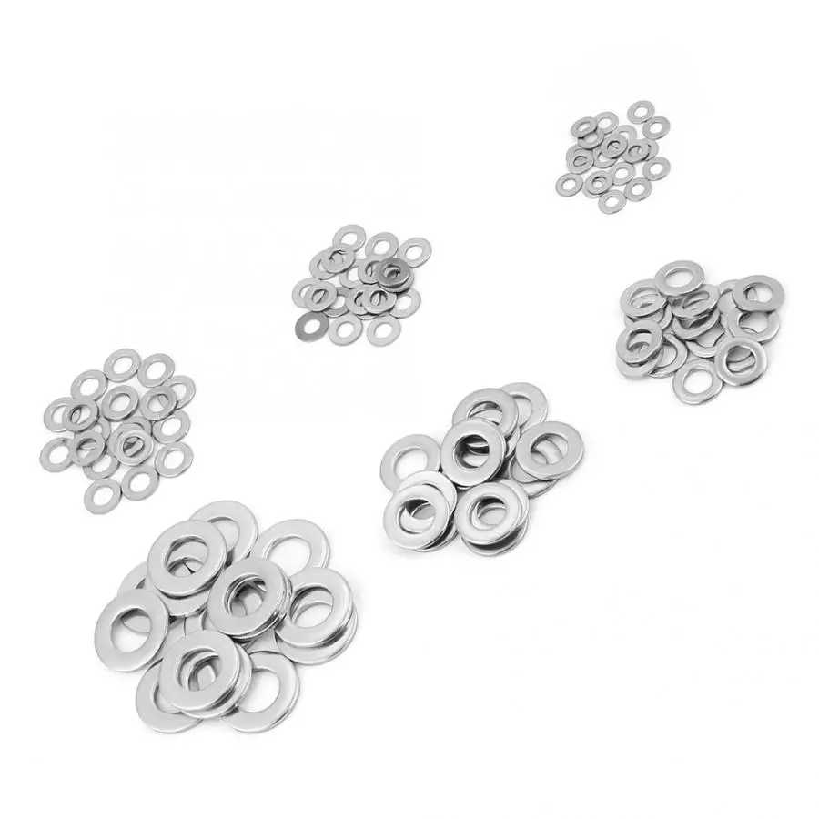 105Pcs Stainless Washer Set Stainless Steel Large Size Flat Round Spring Washer Lock Tool Kit Set Crclips Assortment