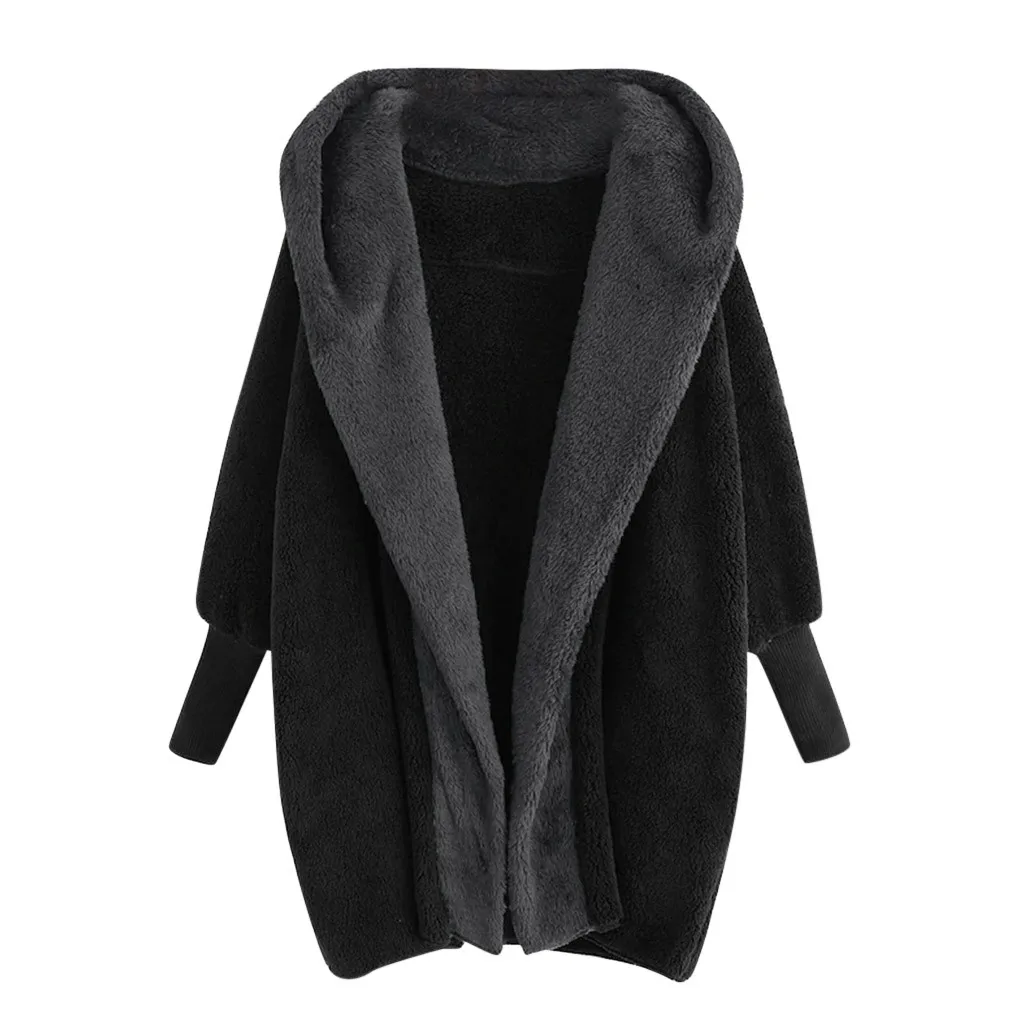 Женская теплая зимняя флисовая парка с капюшоном, пальто, длинная куртка, женская верхняя одежда на молнии, женские толстовки с капюшоном размера плюс, толстовка# J30