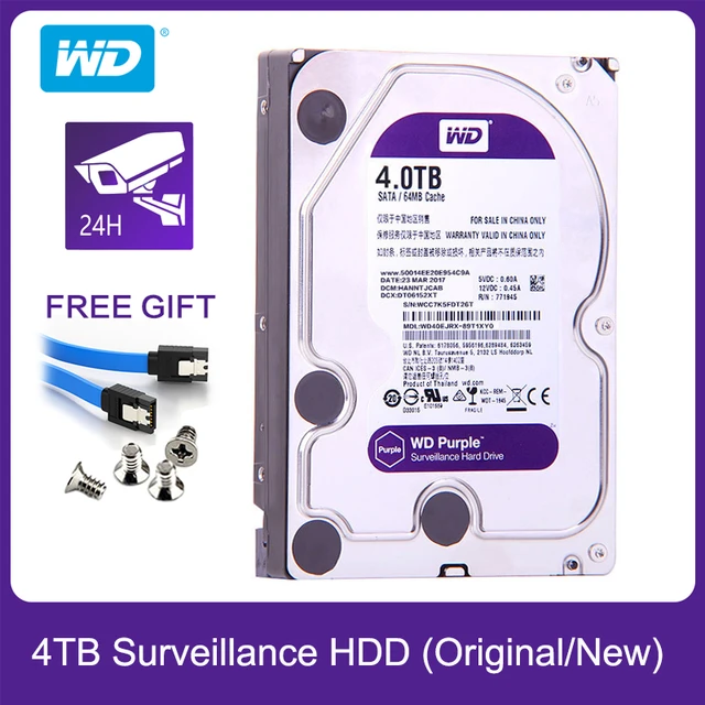 Disque dur de vidéosurveillance western digital 4 To 3,5 pouces