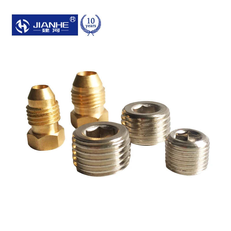 Encanta a Tomada Principal do Tampão Separador de Óleo r1 m8 M10 o Óleo Lubrificante do Óleo é Encaixes Obstruídos da Tomada da Junção da Tubulação Bronze do Tubo de Náilon o gh