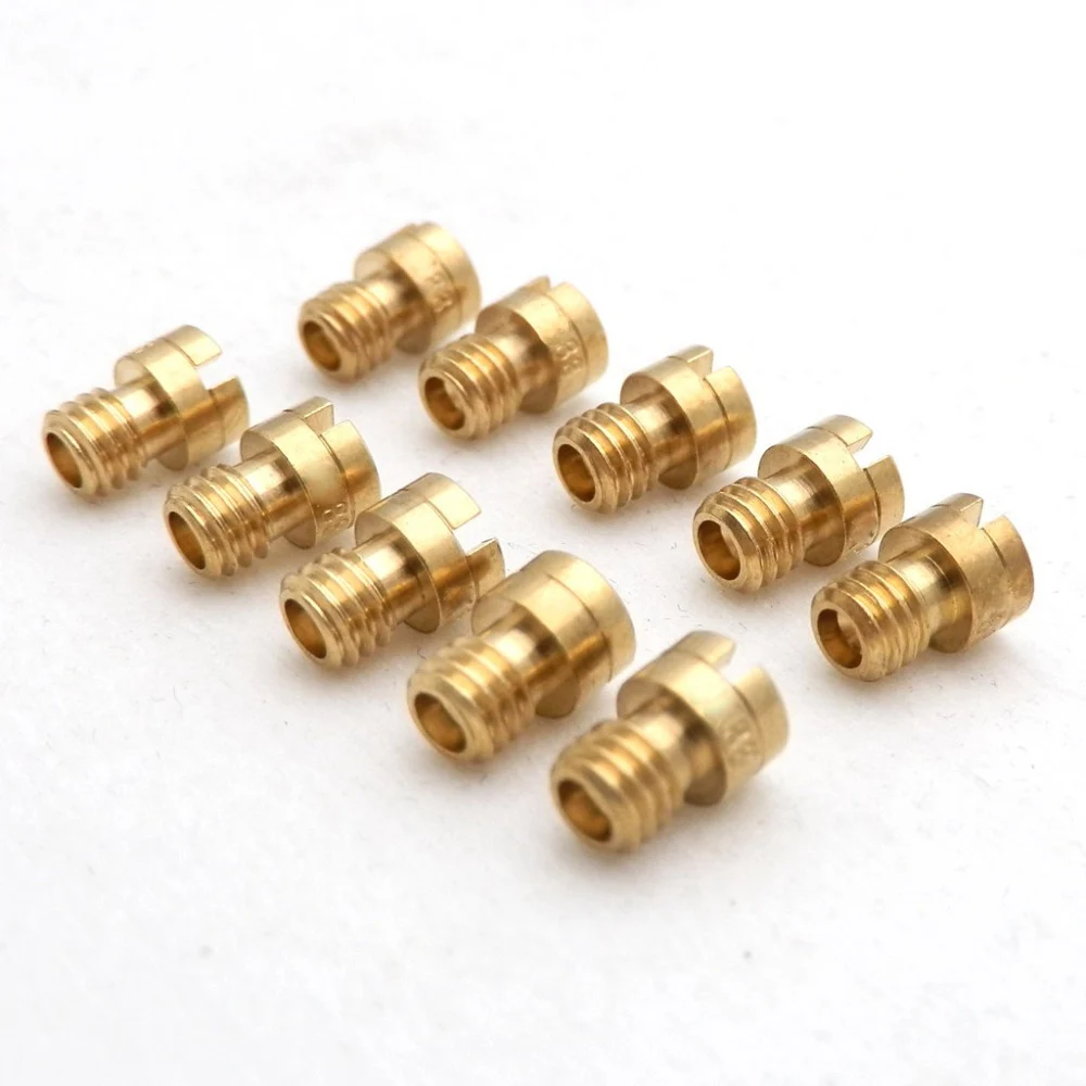 

10X Motorcycle M4 Main Jet 4mm for GY6 50cc 139QMB Scooter Keihin Carb carburetor CVK24~26 PZ19 Round Head injectors Nozzle